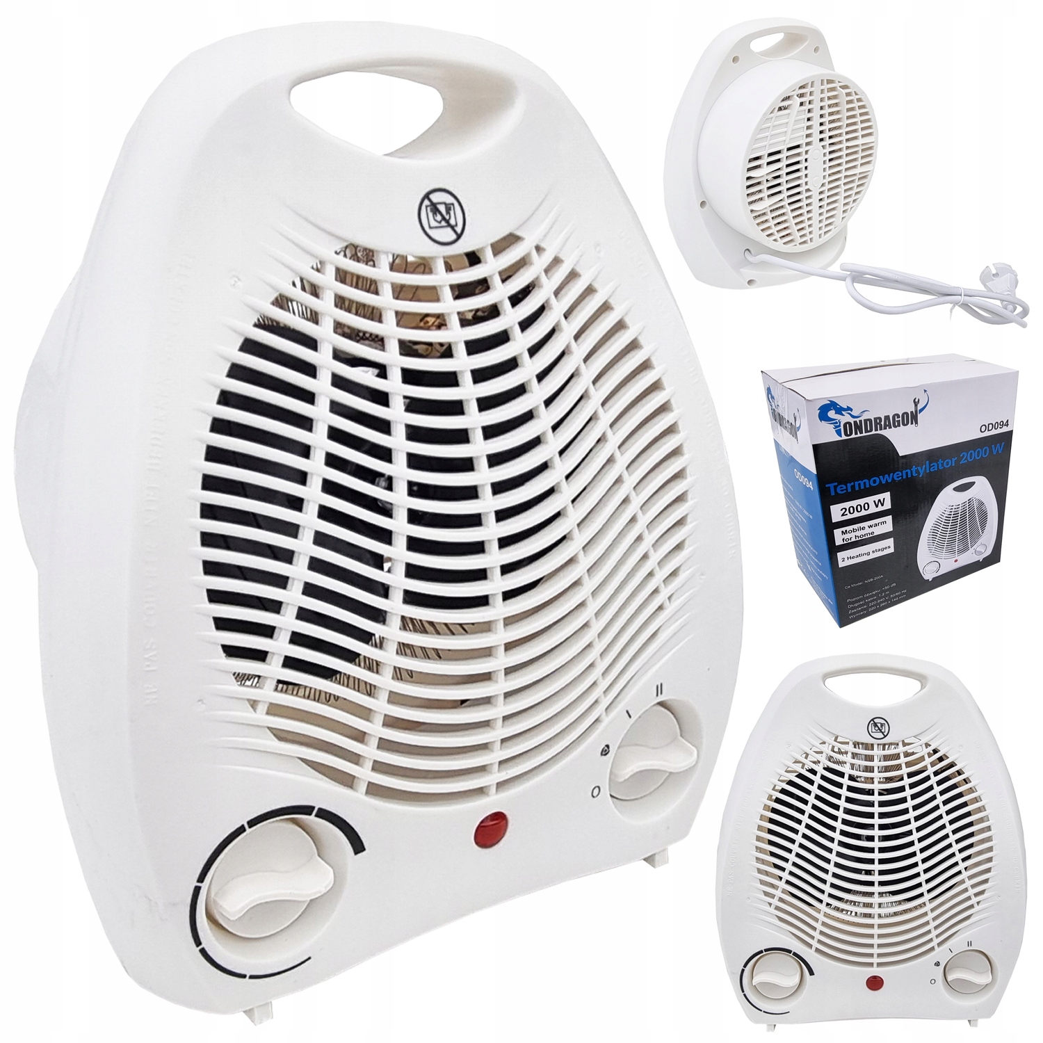ELEKTRICKÝ OHRIEVAČ FARELKA VENTILÁTOROVÝ OHRIEVAČ OHRIEVAČ termostat 2000W